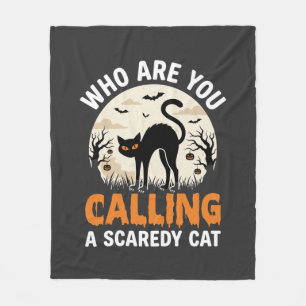 Lustiges Halloween-Schwarze-Katze-Angstkatze-Vekto Fleecedecke