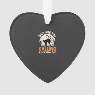 Lustiges Halloween-Schwarze-Katze-Angstkatze-Vekto Ornament