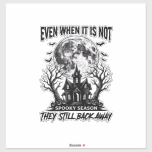 Lustiges Halloween-Shirt Gruselige Saison Lauf weg Aufkleber