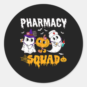 Lustiges Halloween-Shirt Hexenpillen Apotheke Phar Runder Aufkleber
