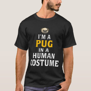 Lustiges Halloween-Shirt Mops in einem menschliche T-Shirt