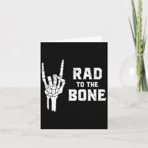 Lustiges Halloween-Skelett-Rock-Hand-Shirt Rad zu Karte