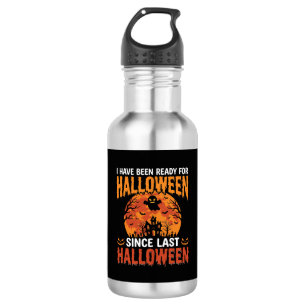 Lustiges Halloween Spukhaus Geist Mond Design Edelstahlflasche