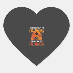 Lustiges Halloween Spukhaus Geist Mond Design Herz-Aufkleber