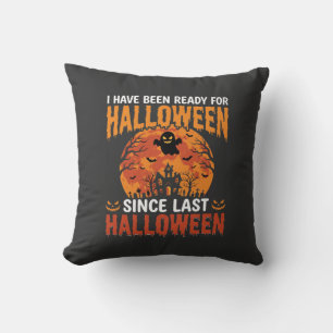 Lustiges Halloween Spukhaus Geist Mond Design Kissen