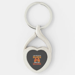 Lustiges Halloween Spukhaus Geist Mond Design Schlüsselanhänger