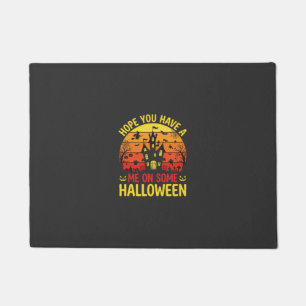 Lustiges Halloween Spukhaus Mich Auf Einem Design Fußmatte