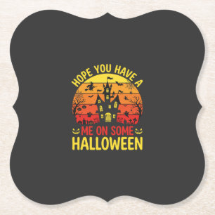 Lustiges Halloween Spukhaus Mich Auf Einem Design Untersetzer