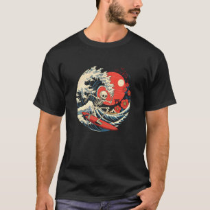 Lustiges Halloween-Surfskelett-Surfer-Urlaub B T-Shirt