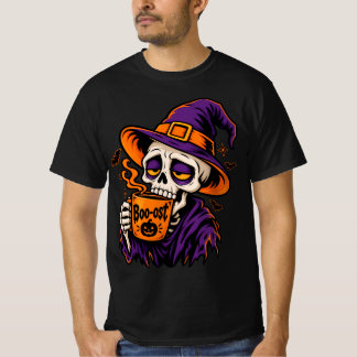 Lustiges Halloween-Totenkopf-T-Shirt | Kaffeeverrü T-Shirt