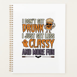 Lustiges Halloween Trinken Weniger Klasse T-Shirt  Planer