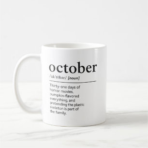 Lustiges Halloween-Wörterbuch-Geschenk Oktober Kaffeetasse