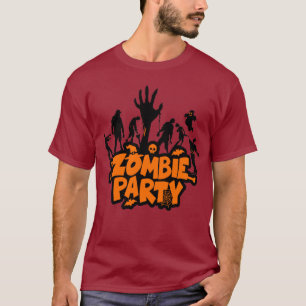 Lustiges Halloween-Zombie-Party Gruseliges T-Shirt