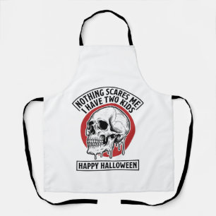 Lustiges Halloween Zwei Kinder Totenkopf T-Shirt D Schürze