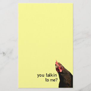 Lustiges Haltungs-Huhn - Sie talkin zu mir? Briefpapier