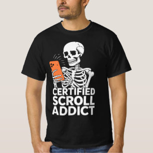 Lustiges Handy-Sucht – Zertifizierter Scroll-Sücht T-Shirt