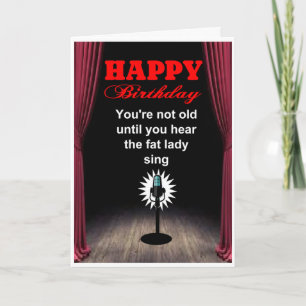 Lustiges happy birthday die dicke Dame singt Karte
