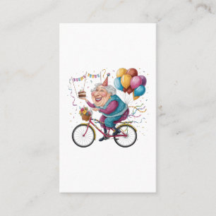 Lustiges Happy Birthday Oma Geschenk Radfahren Oma Visitenkarte