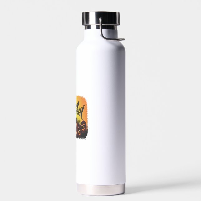 Lustiges Happy Halloween Design Trinkflasche (Links)