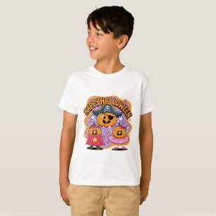 Lustiges Happy Halloween Kürbis Kinder T-Shirt