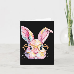 Lustiges Hasengesicht Brille Eier Kaninchen Frohe Karte