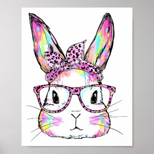 Lustiges Hasengesicht Ostern Kaninchen Kokette Sch Poster