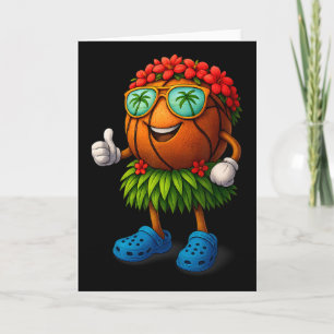 Lustiges Hawaii-Skelett Hawaiianischer Tropischer Karte