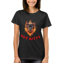 Lustiges heißes Kitty-Katzengesicht in Flammen