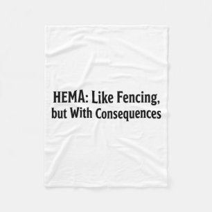 Lustiges Hema-Shirt - Wie Fechten, aber mit Konseq Fleecedecke