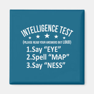 Lustiges Hemd Intelligenztest Humor Sarkasmus Kurz Magnet