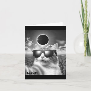 Lustiges Hemd Katze Sonnenbrille Selfie Sonnenfins Karte