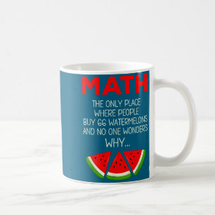 Lustiges Hemd Mathe Wassermelone Berechnungs-Witz Kaffeetasse