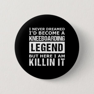 Lustiges Herren Knieboardfahren  Button