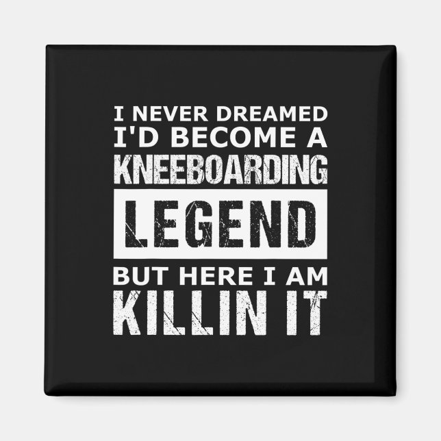Lustiges Herren Knieboardfahren  Magnet (Vorne)