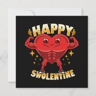Lustiges Herz-Gym-Workout Valentinsgeschenk Einladung