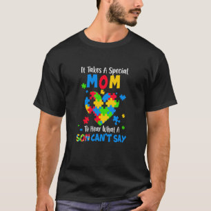 Lustiges Herz Puzzle Mama Autismus-Bewusstsein Fam T-Shirt