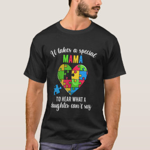 Lustiges Herz-Puzzle-Shirt, Mama-Autismus-Bewussts T-Shirt