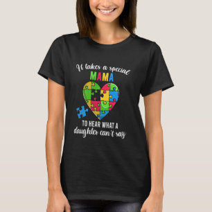 Lustiges Herz-Puzzle-Shirt, Mama-Autismus-Bewussts T-Shirt