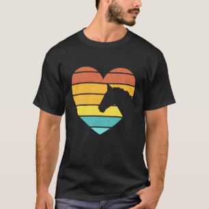 Lustiges Herz Reitsport Pferdeliebhaber Mädchen Fr T-Shirt