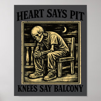 Lustiges Herz sagt Pit Knie sagen Poster