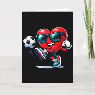 Lustiges Herz spielt Fußball-Geschenke Bekleidung  Karte