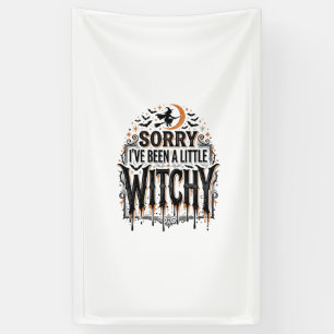 Lustiges Hexen-Halloween-Vintage-Gravur-Shirt-Des Banner