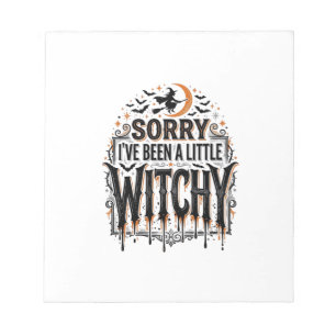 Lustiges Hexen-Halloween Vintage Gravur T-Shirt De Notizblock