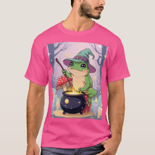 Lustiges Hexenfrosch-T-Shirt – Pastell Cottagecore T-Shirt