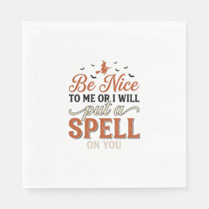 Lustiges Hexenzauber-Zitat Halloween-Vektordesign_ Serviette