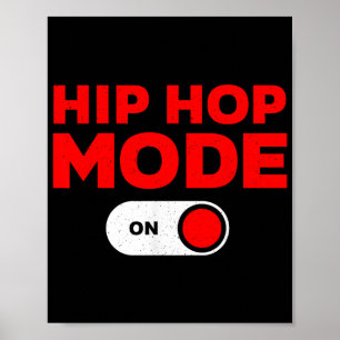 Lustiges Hip-Hop-Design für Männer Frauen 90er Hip Poster