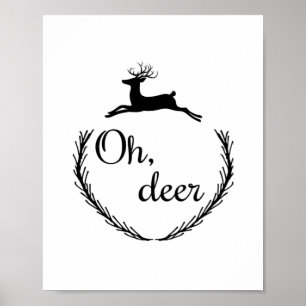 Lustiges Hirsch-Design Poster