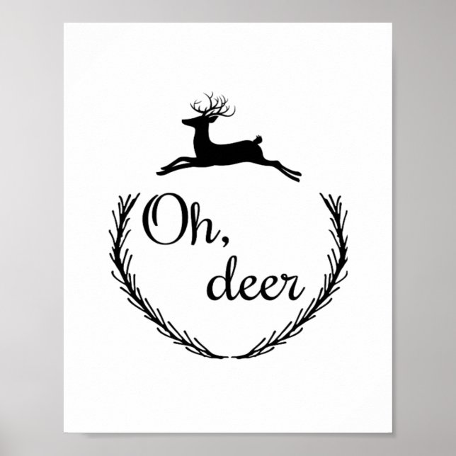 Lustiges Hirsch-Design  Poster (Vorne)