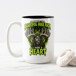 Lustiges Hirschgeweih Riesiges Geweih Sarkastische Zweifarbige Tasse
