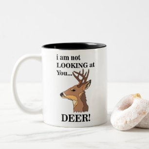 Lustiges Hirschgeweih Zweifarbige Tasse